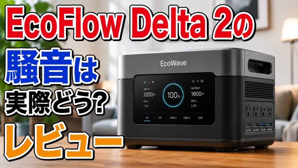 EcoFlow Delta 2の騒音レビュー