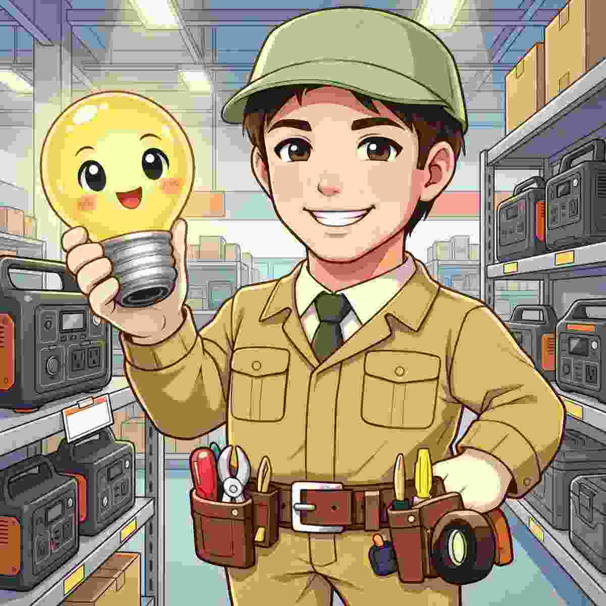 EcoFlow Delta 2を確認するジンデンのイラス