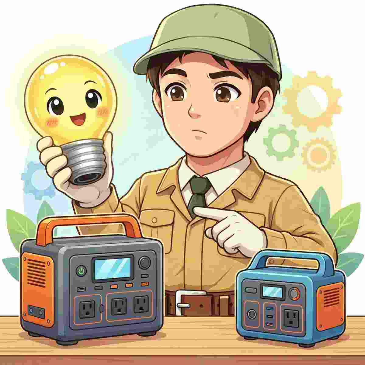 EcoFlow Delta 2とDelta 3を比較するジンデンのイラスト