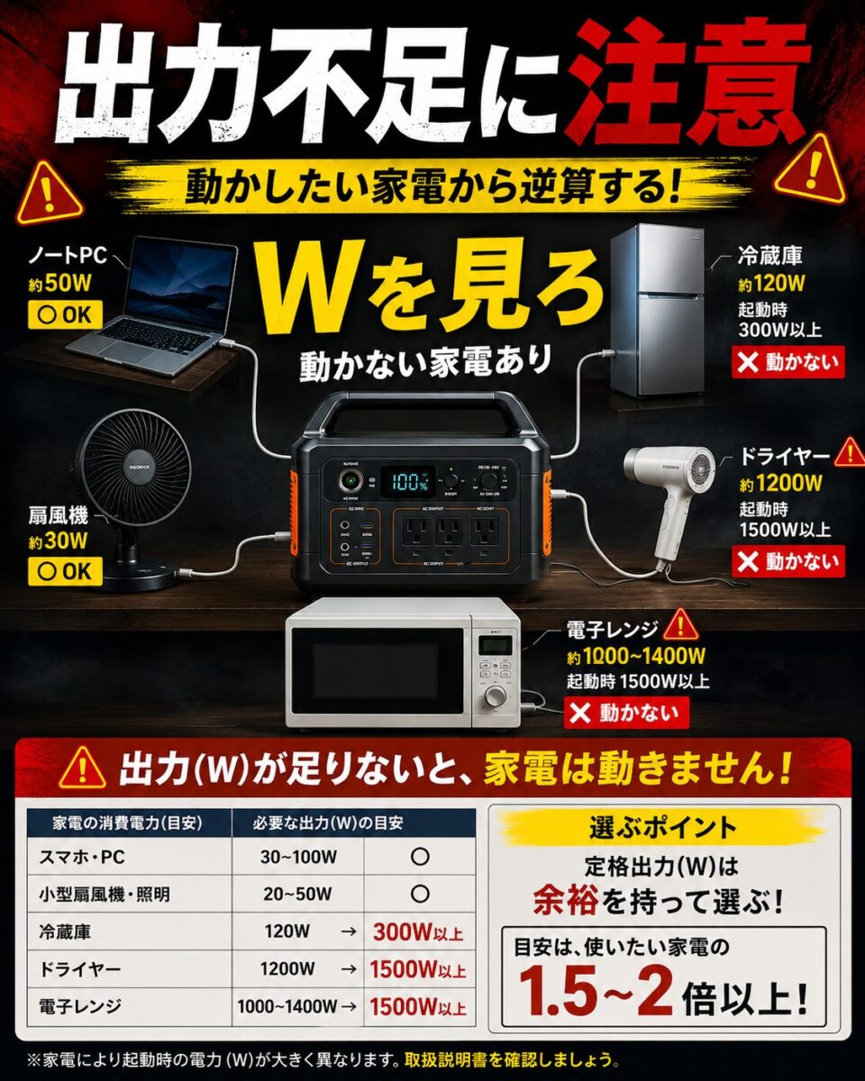 失敗しない選び方完全ガイド｜容量・出力・安全性7ポイント | みんなの電源