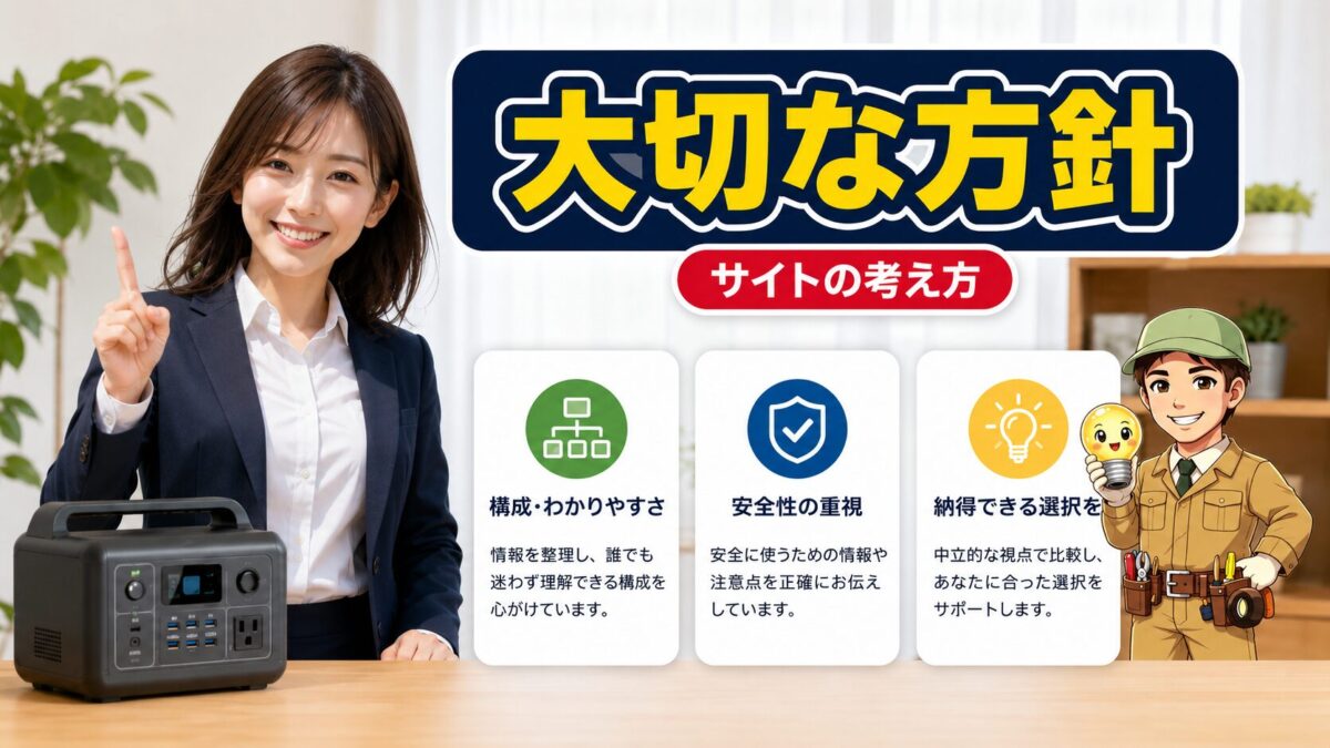 みんなの電源が大切にしている方針を示すトップページ用画像