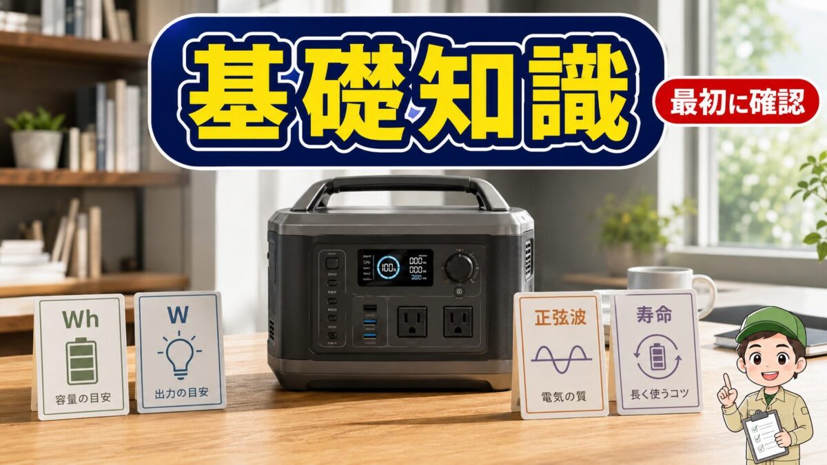 ポータブル電源の基礎知識を学ぶためのトップページ用画像