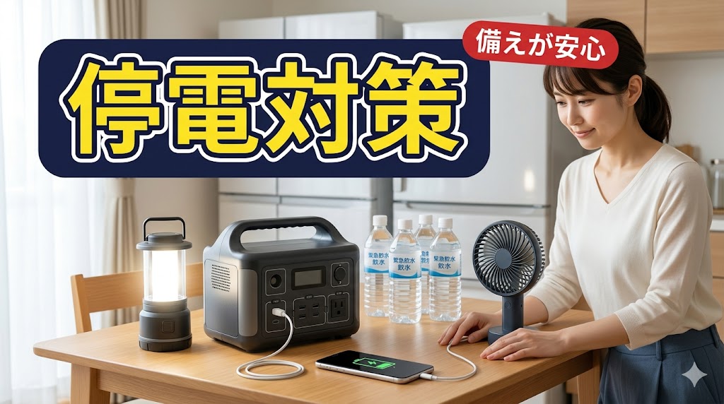 防災や停電対策で使うポータブル電源のトップページ用画像