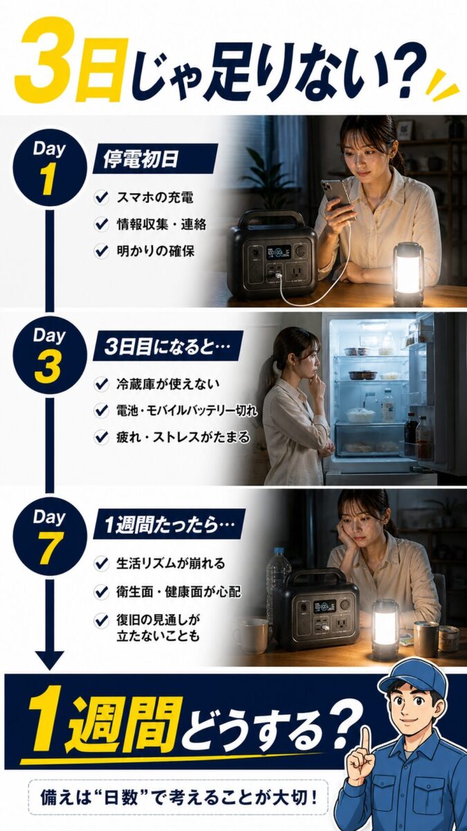 停電日数の目安図