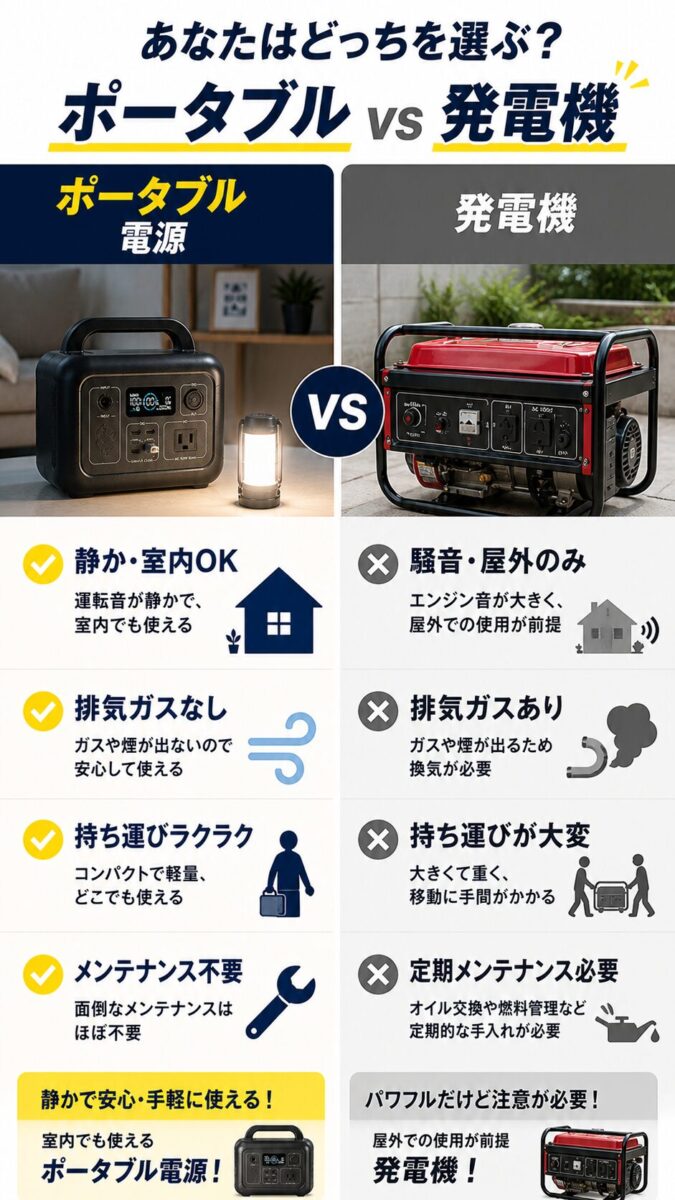 発電機との違い比較