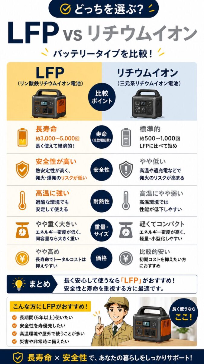 バッテリー比較