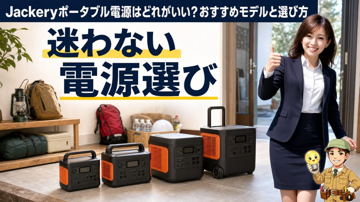 ポータブル電源のおすすめモデルを容量別に選ぶイメージ