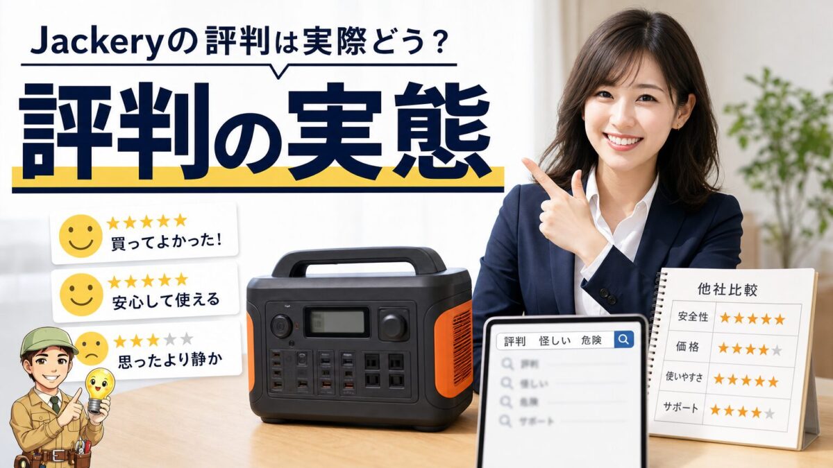 Jackeryの良い評判と不安な口コミの実態を整理する画像