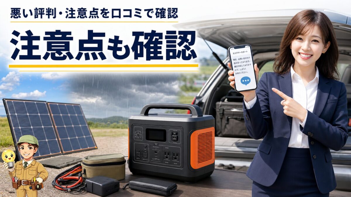 Jackeryの悪い評判や購入前の注意点を確認する画像
