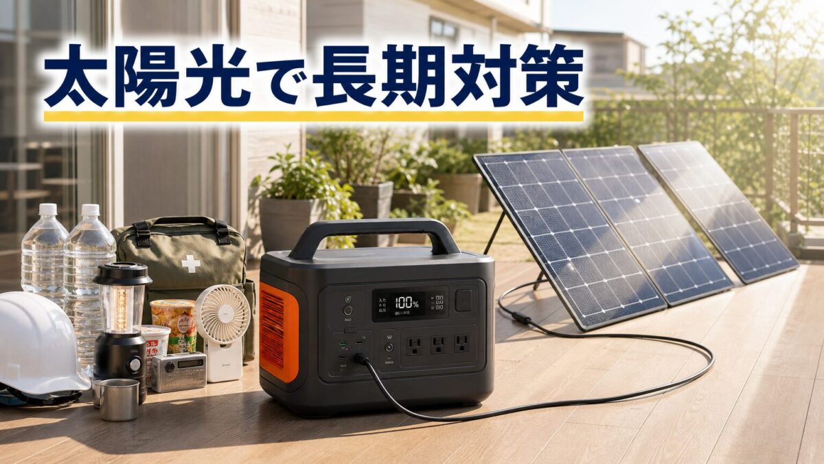Jackery 2000 Newとソーラーパネルで長期停電に備える画像