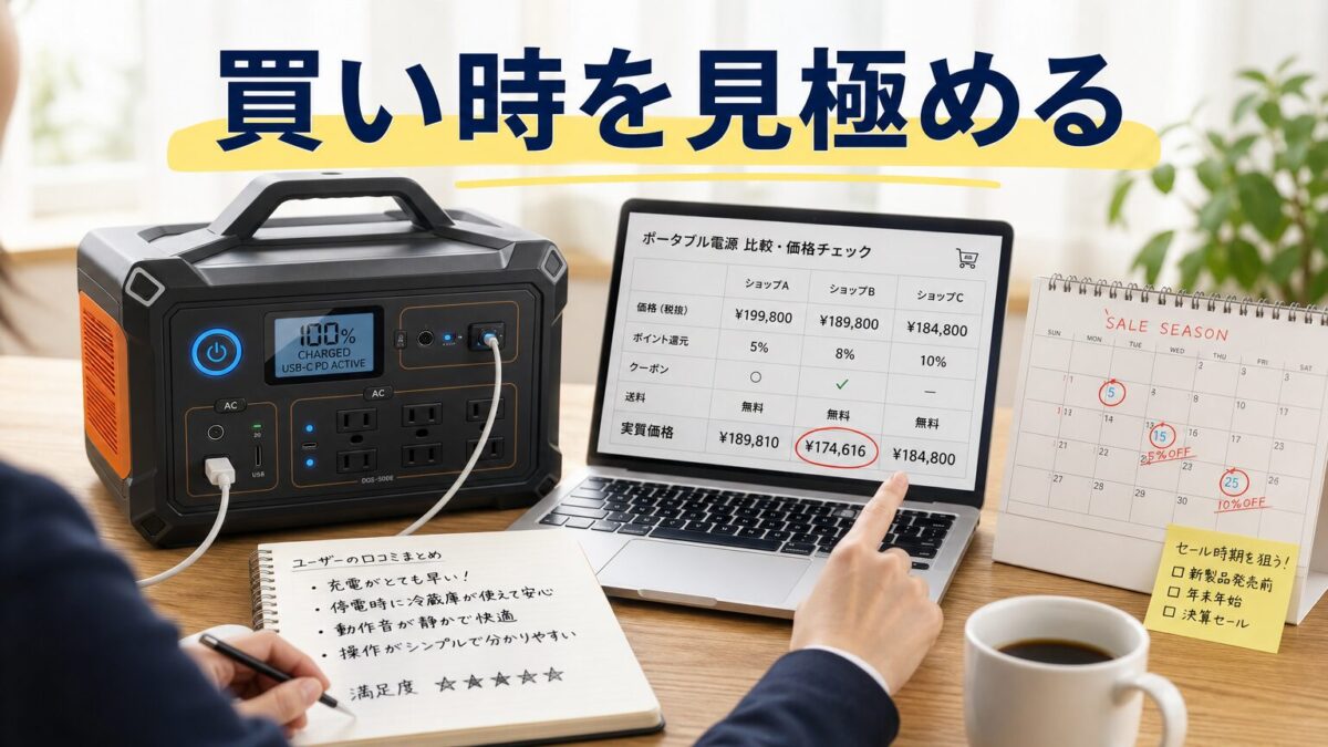 Jackery 2000 Newの価格や口コミと購入タイミングを検討する画像