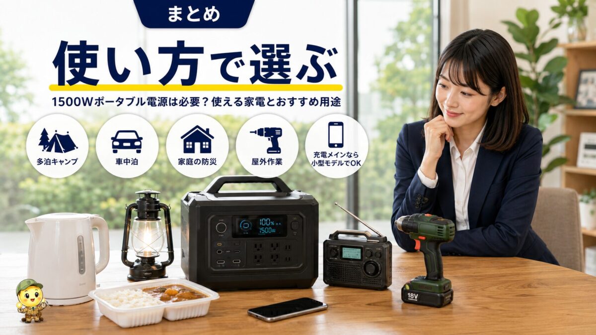 電源の選び方の要点をまとめた画像