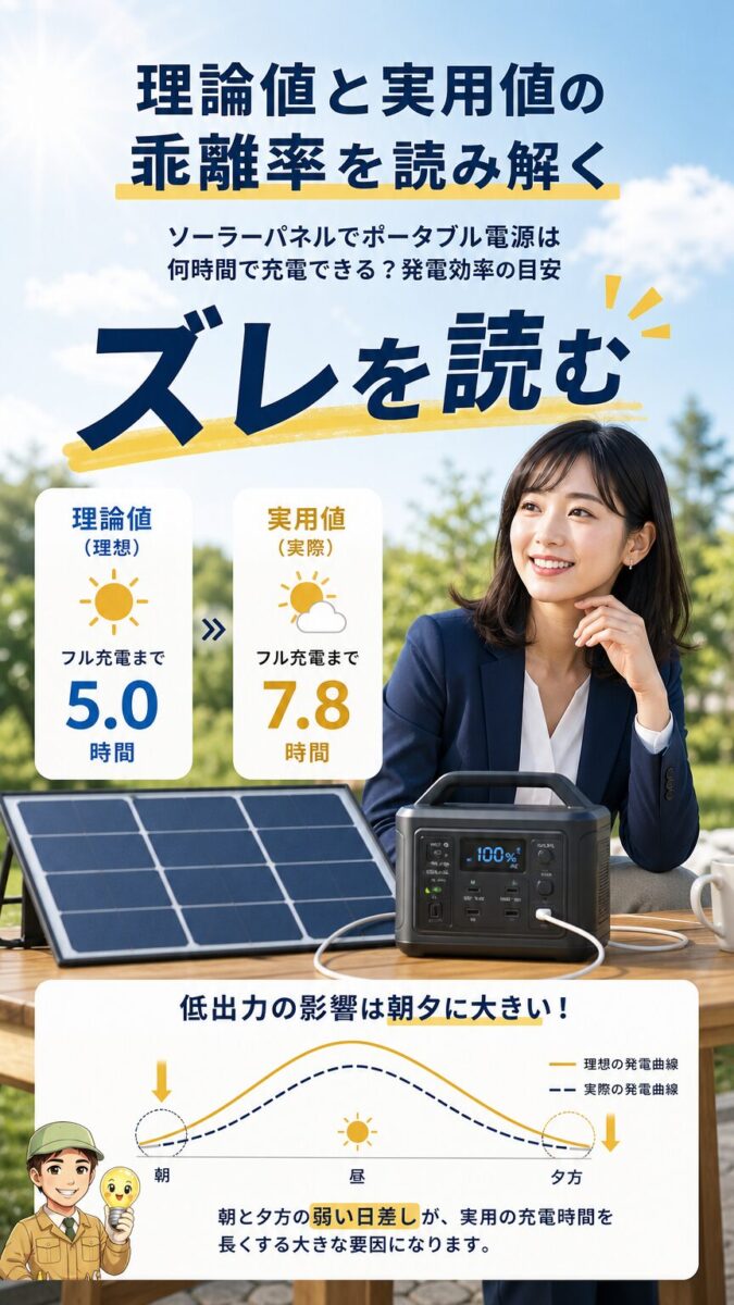 理論上の充電時間と実際の充電時間の乖離を読み解く縦型画像