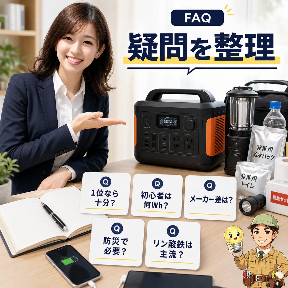 ポータブル電源ランキングに関するよくある疑問を整理するイメージ