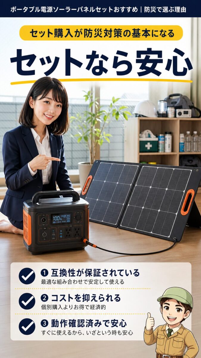 ポータブル電源ソーラーパネルセットおすすめ｜防災で選ぶ理由