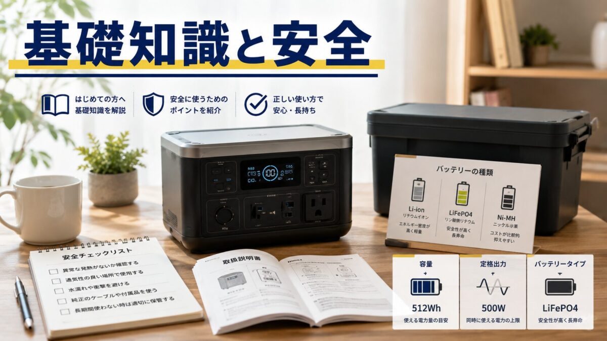 ポータブル電源の基礎知識・安全対策記事一覧