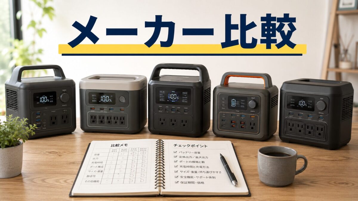 ポータブル電源メーカー・機種レビュー記事一覧