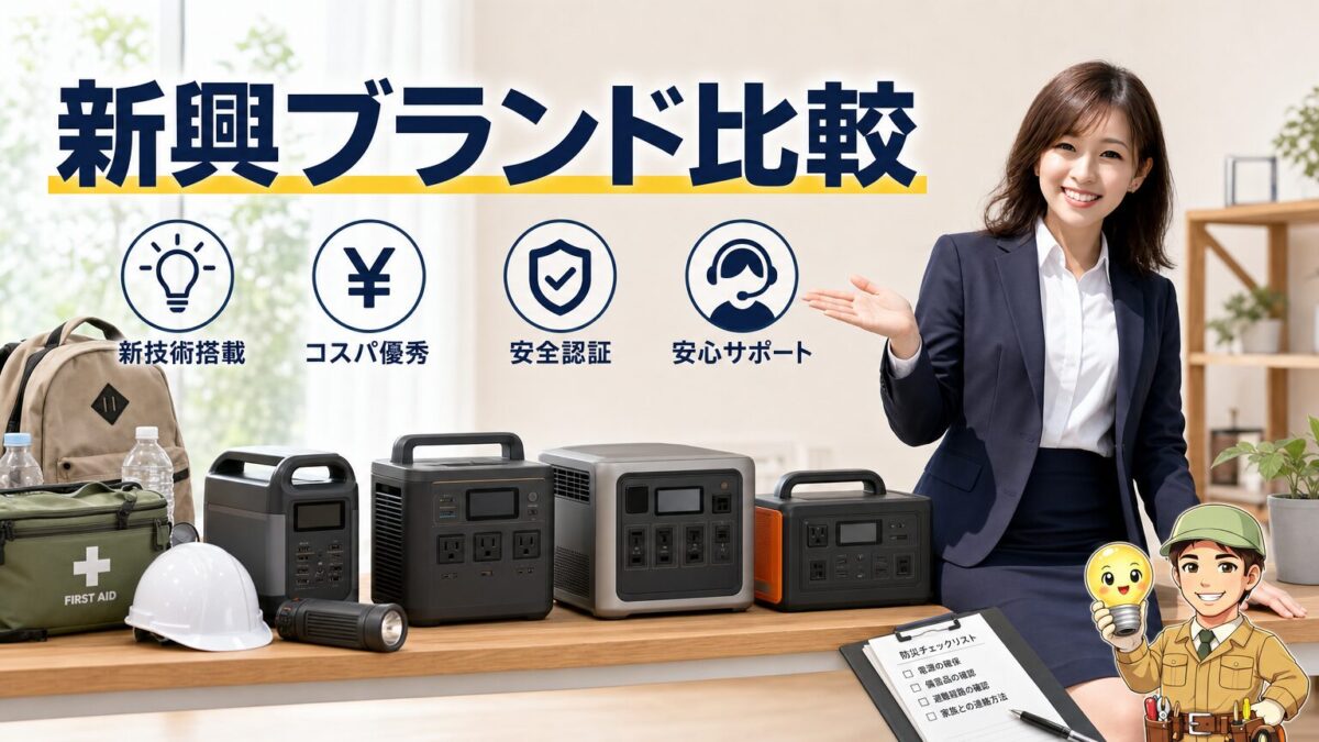 新興ポータブル電源ブランドの特徴と選び方を比較するアイキャッチ画像