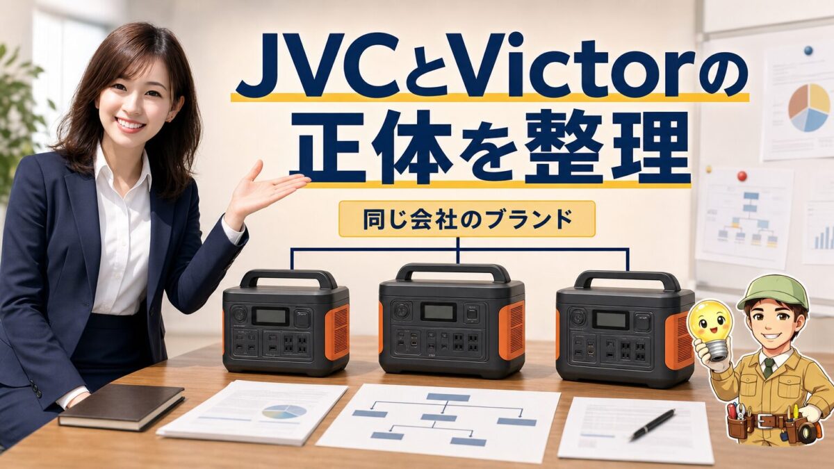 JVCとVictorとKENWOODのブランド関係を整理する画像
