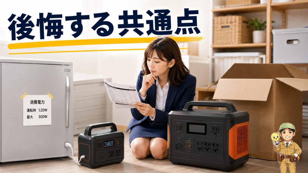 用途と容量が合わずポータブル電源を持て余す様子