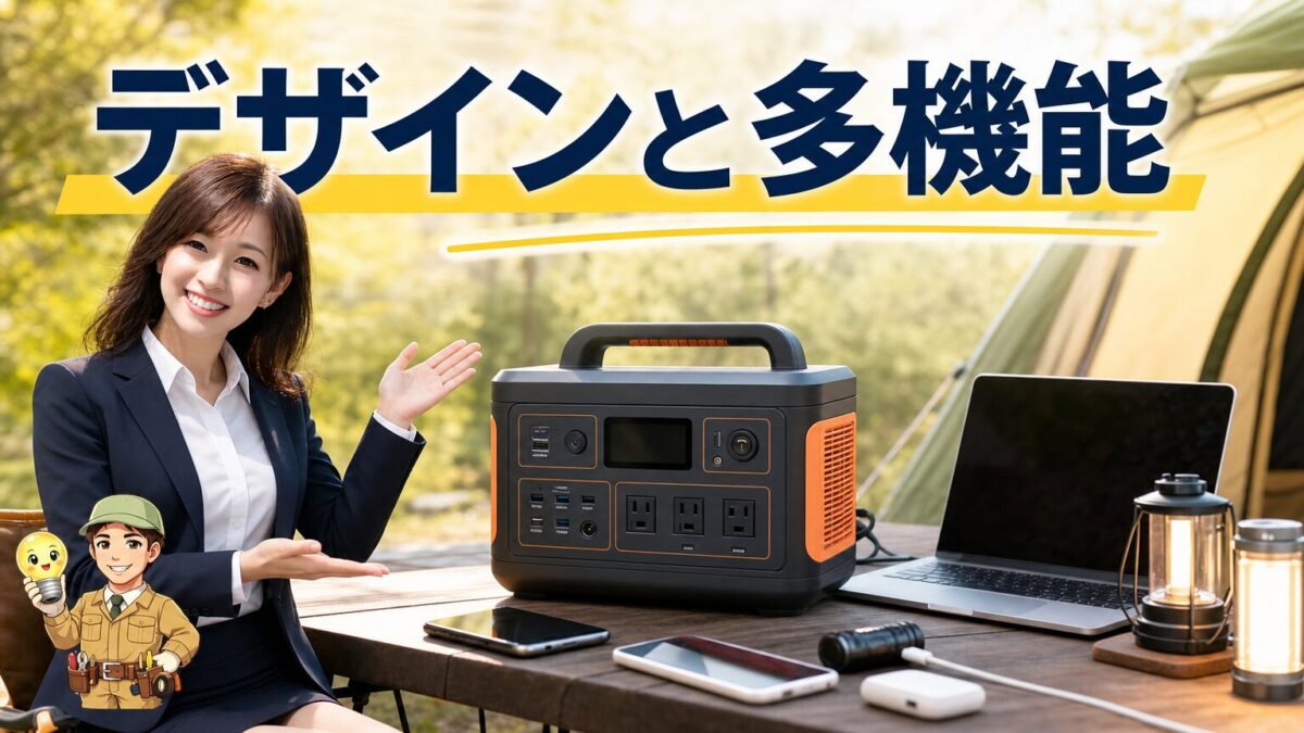 PowerArQのデザイン性と豊富な出力ポートを表す画像