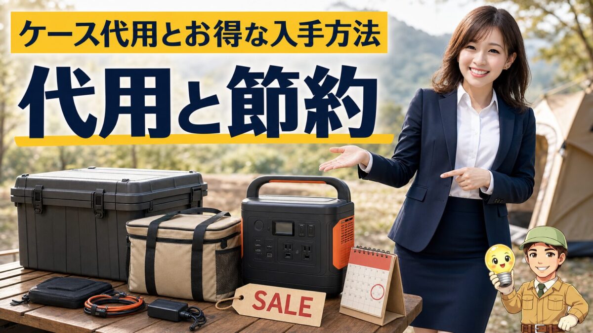 収納ボックスやソフトバッグでポータブル電源ケースを代用する選び方のイメージ