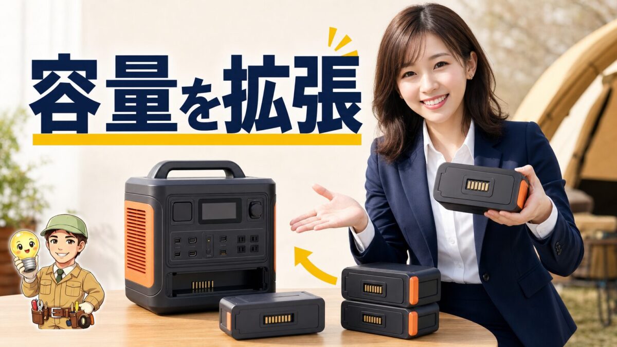 RUNHOODのモジュール式バッテリーと拡張性を示す画像